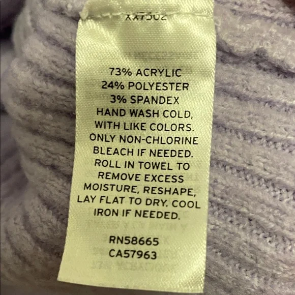 Open Edit Lavender Ribbed Sweater Size Small - Picture 5 of 9